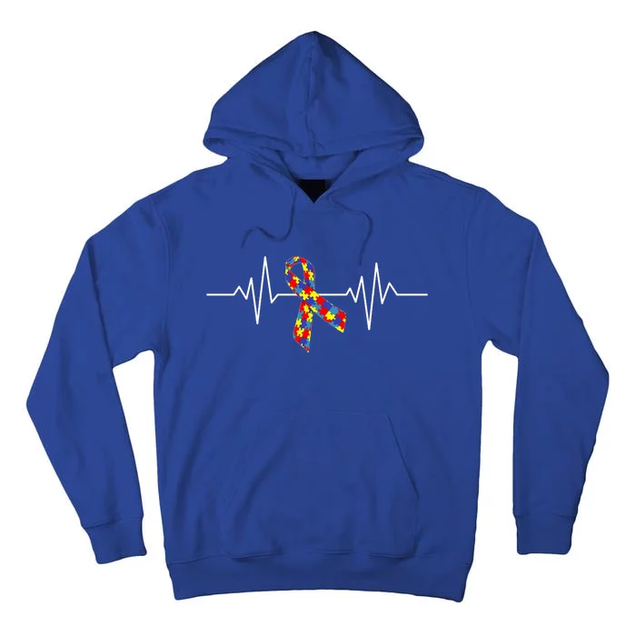 Autism Awareness Ribbon Heartbeat Tall Hoodie