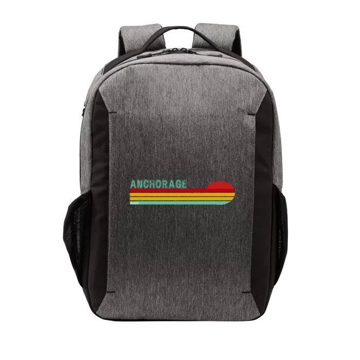 Anchorage Alaska Retro Sunset Vector Backpack