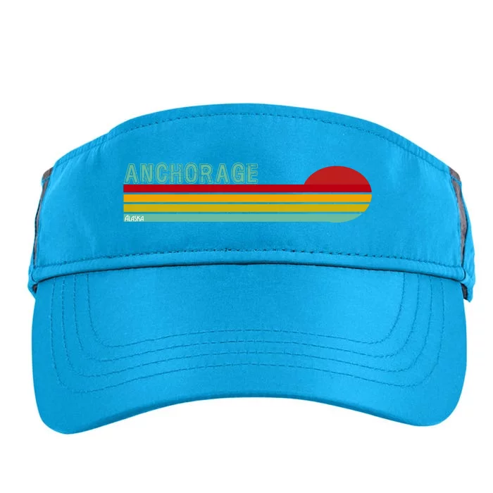 Anchorage Alaska Retro Sunset Adult Drive Performance Visor