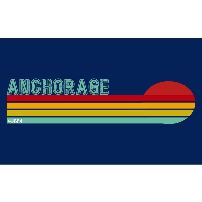 Anchorage Alaska Retro Sunset Bumper Sticker