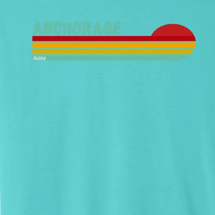 Anchorage Alaska Retro Sunset ChromaSoft Performance T-Shirt