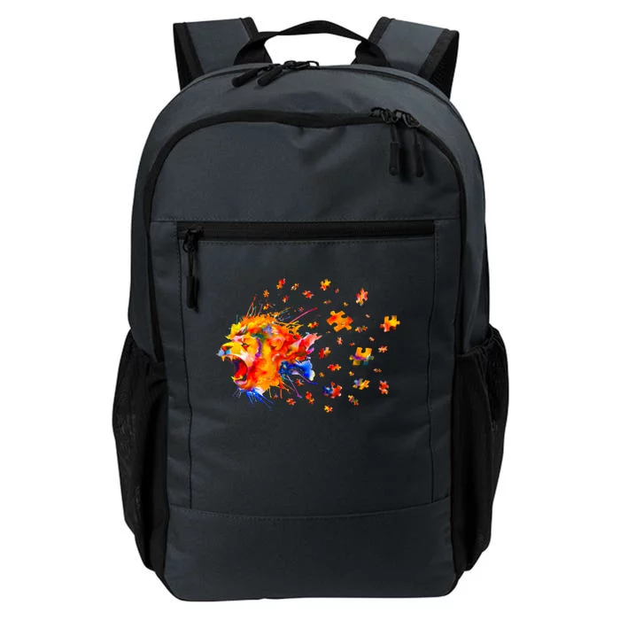 Autism Awareness Roar Cute Lion Puzzle Gift Daily Commute Backpack