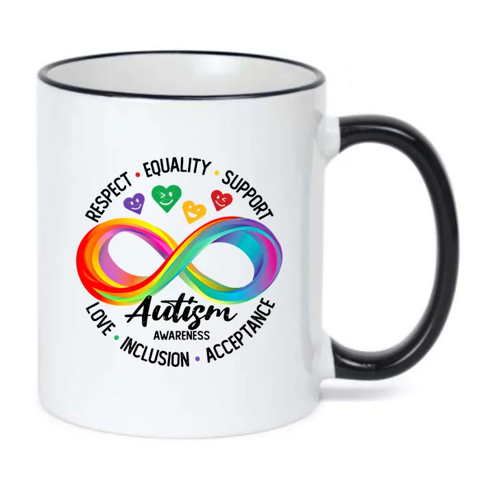 Autism Awareness Respect Equality Support Love Inclusion Great Gift Black Color Changing Mug