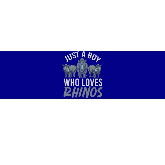 Africa Animal Rhinoceros Lover Just A Who Loves Rhinos Gift Bumper Sticker