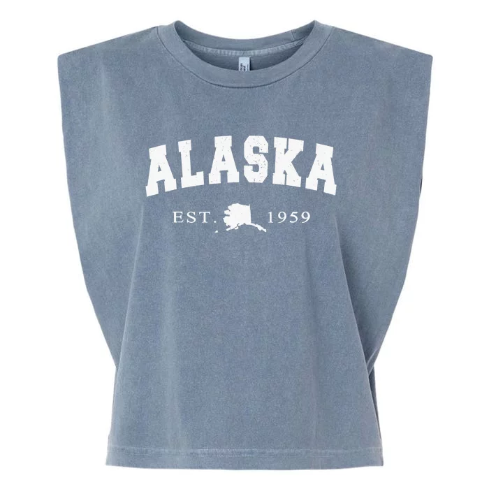 Alaskas AK Retro Vintage Gift Garment-Dyed Women's Muscle Tee