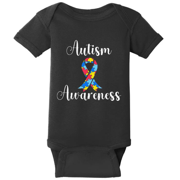 Autism Awareness Ribbon Gift Baby Bodysuit