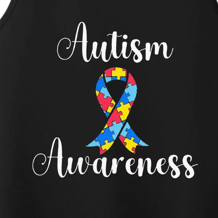 Autism Awareness Ribbon Gift Performance Tank