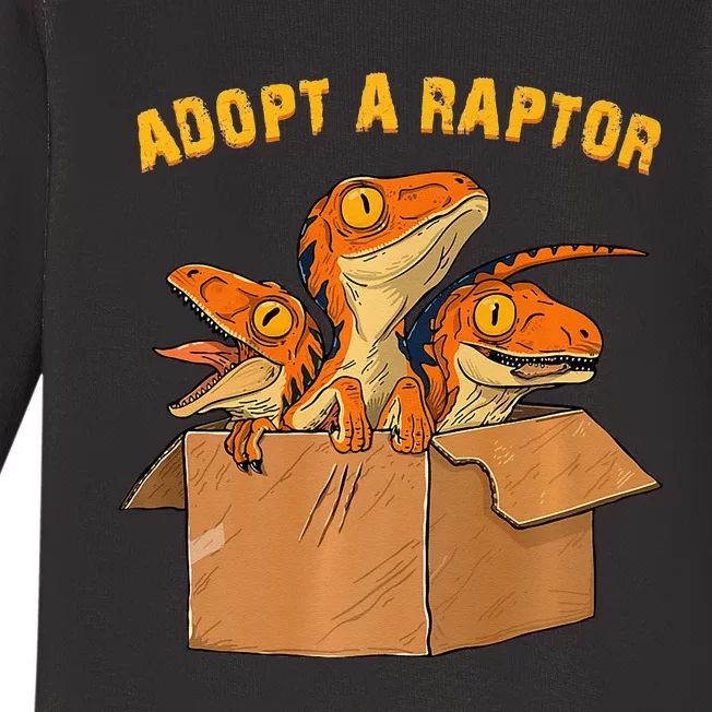 Adopt A Raptor Funny Tee Most Amazing Pets Baby Long Sleeve Bodysuit