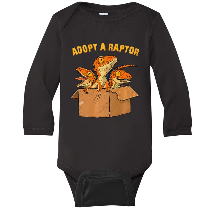 Adopt A Raptor Funny Tee Most Amazing Pets Baby Long Sleeve Bodysuit