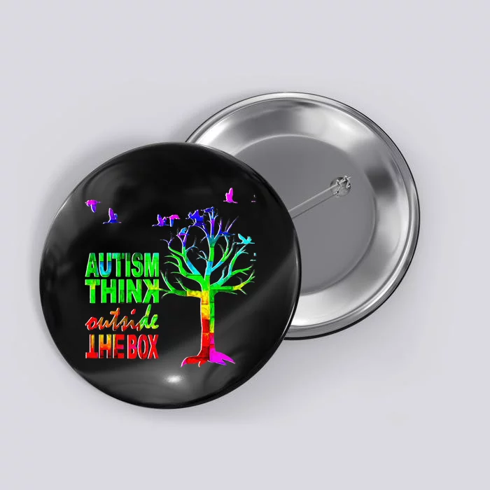 Autism Awareness Ribbon MomDadKid Autistic Button