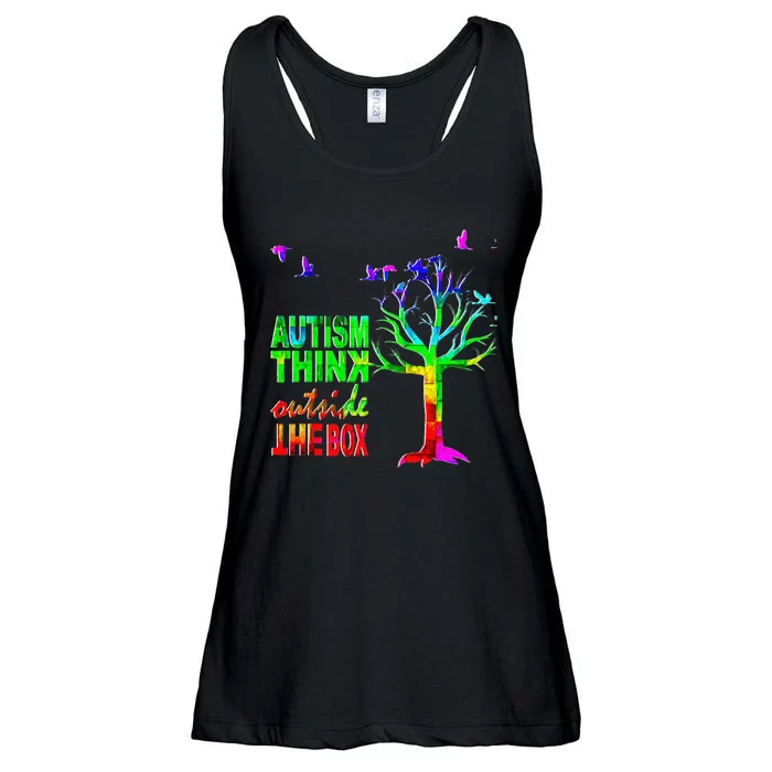 Autism Awareness Ribbon MomDadKid Autistic Ladies Essential Flowy Tank