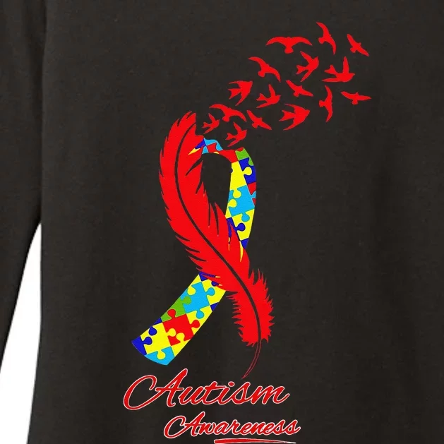 Autism Awareness Ribbon Puzzle Autistic Womens CVC Long Sleeve Shirt