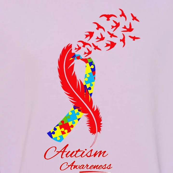 Autism Awareness Ribbon Puzzle Autistic Garment-Dyed Sweatshirt