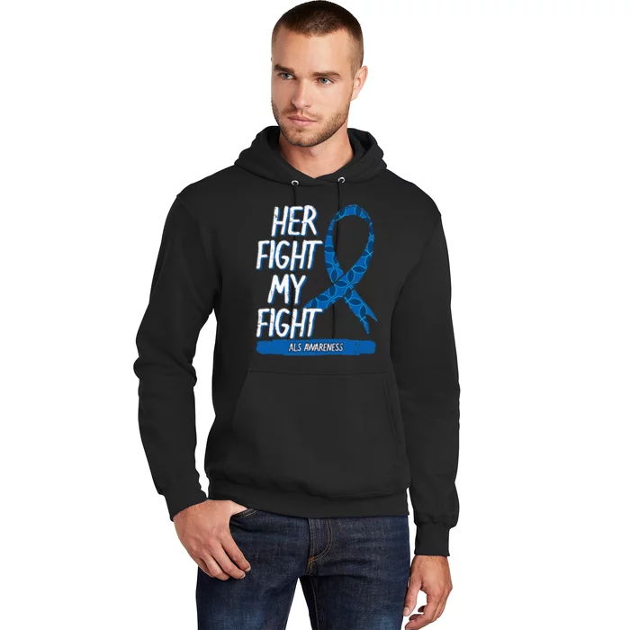 ALS Awareness Ribbon Lou Gehrig's Disease Blue MND Hoodie