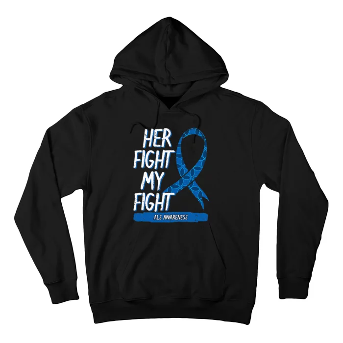 ALS Awareness Ribbon Lou Gehrig's Disease Blue MND Hoodie