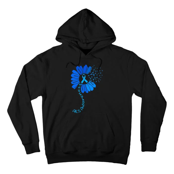 Als Awareness Ribbon Sunflower funny support squad Tall Hoodie