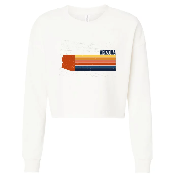 Retro Vintage Arizona Cropped Pullover Crew