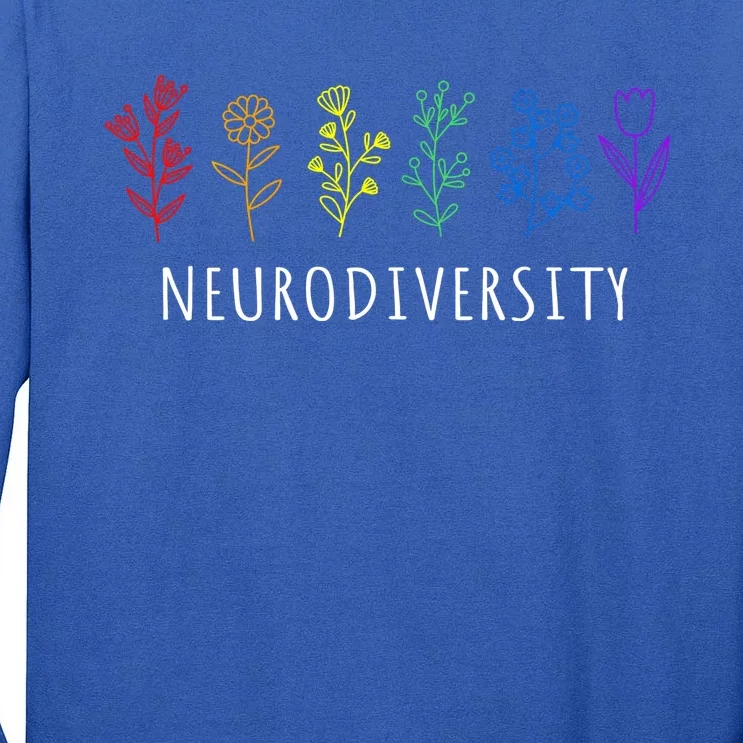 Autism Awareness Rainbow Neurodiversity Autistic Pride Gift Tall Long Sleeve T-Shirt