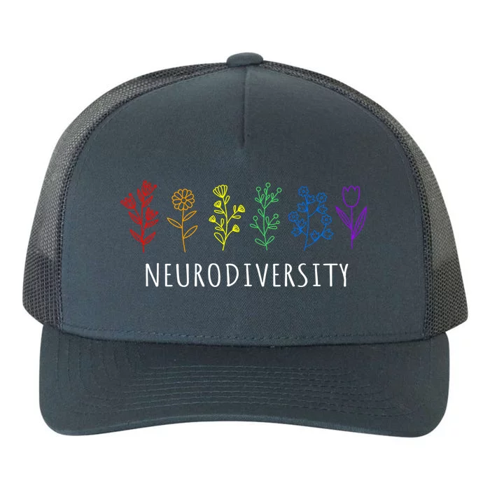 Autism Awareness Rainbow Neurodiversity Autistic Pride Gift Yupoong Adult 5-Panel Trucker Hat