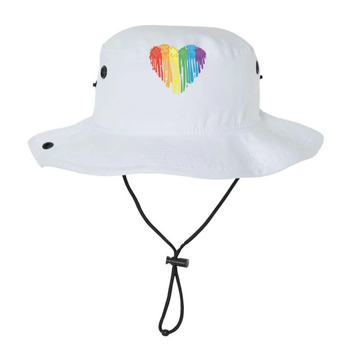 Autism Awareness Rainbow Puzzle Heart Legacy Cool Fit Booney Bucket Hat