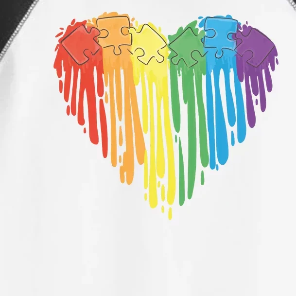 Autism Awareness Rainbow Puzzle Heart Toddler Fine Jersey T-Shirt