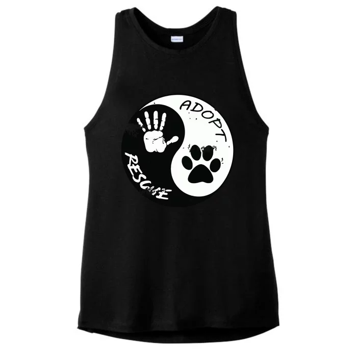 Adopt And Rescue Animal For Animal Foster Shelters Ladies Tri-Blend Wicking Tank