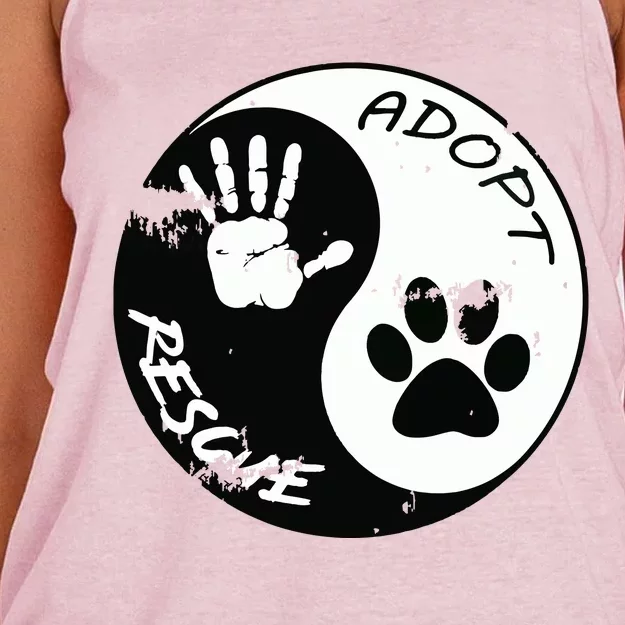 Adopt And Rescue Animal For Animal Foster Shelters Women's Knotted Racerback Tank