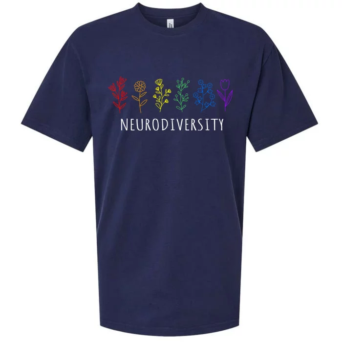 Autism Awareness Rainbow Neurodiversity Autistic Pride Gift Sueded Cloud Jersey T-Shirt