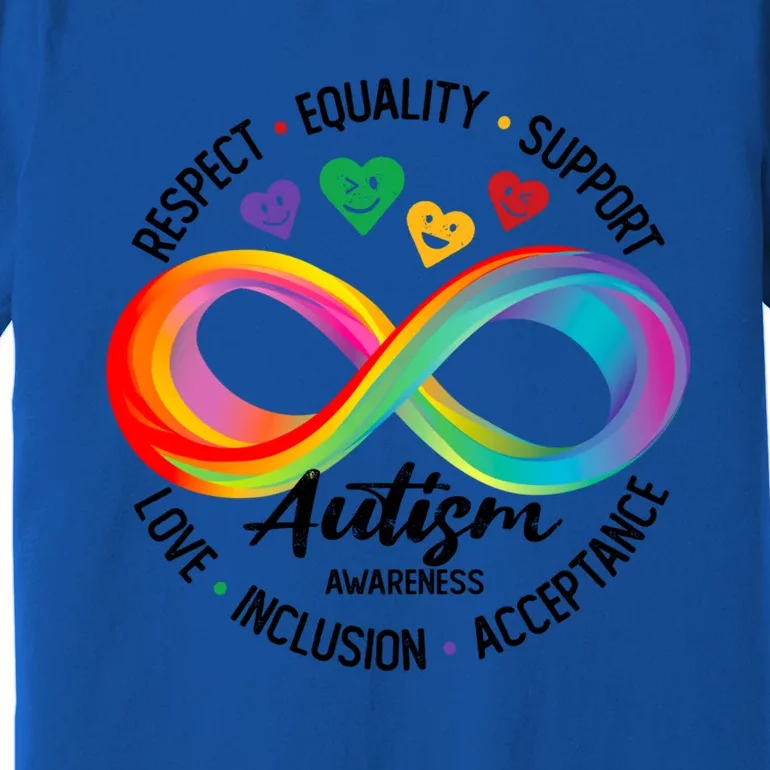 Autism Awareness Respect Equality Support Love Inclusion Funny Gift Premium T-Shirt