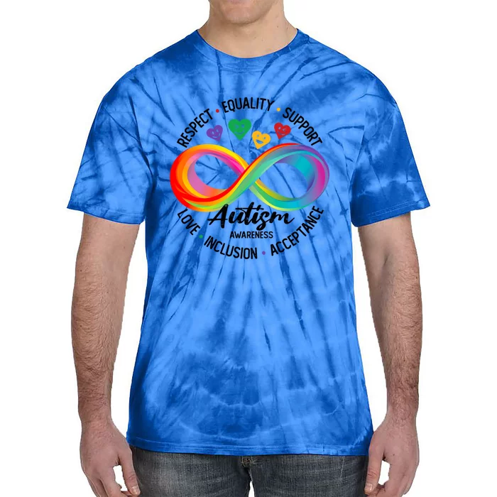 Autism Awareness Respect Equality Support Love Inclusion Funny Gift Tie-Dye T-Shirt