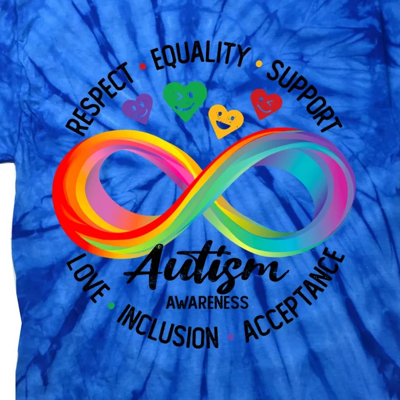 Autism Awareness Respect Equality Support Love Inclusion Funny Gift Tie-Dye T-Shirt