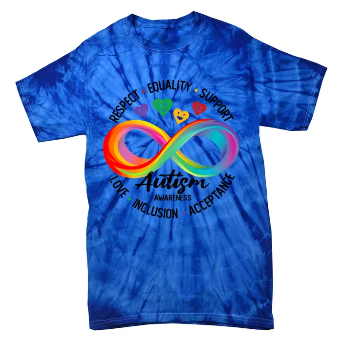 Autism Awareness Respect Equality Support Love Inclusion Funny Gift Tie-Dye T-Shirt