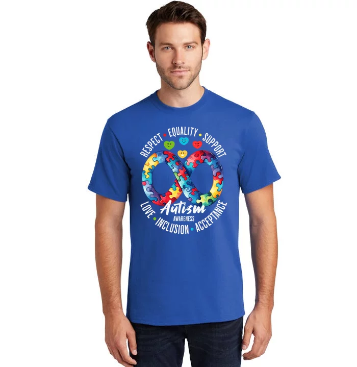 Autism Awareness Respect Equality Support Cute Gift Tall T-Shirt