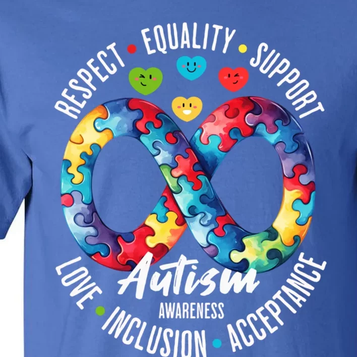 Autism Awareness Respect Equality Support Cute Gift Tall T-Shirt