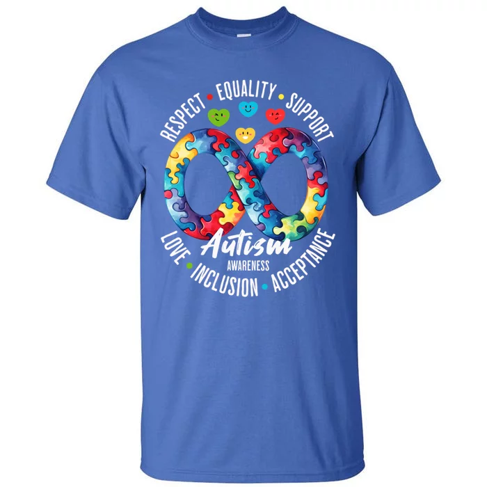 Autism Awareness Respect Equality Support Cute Gift Tall T-Shirt