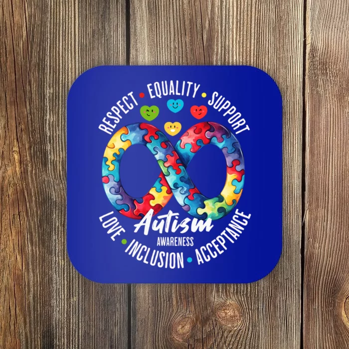 Autism Awareness Respect Equality Support Cute Gift Coaster