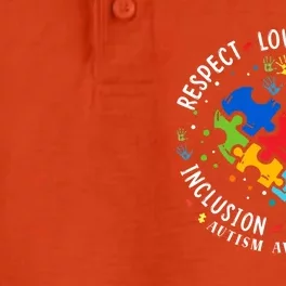 Autism Awareness Respect Love Support Autism Gift Dry Zone Grid Performance Polo