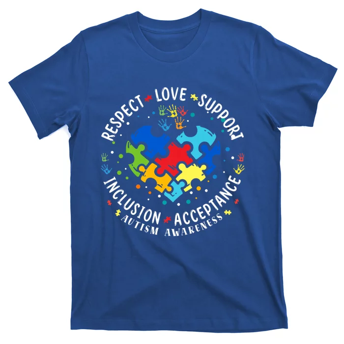 Autism Awareness Respect Love Support Autism Gift T-Shirt