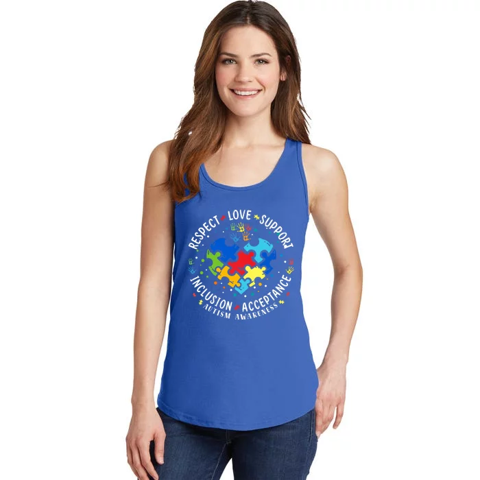 Autism Awareness Respect Love Support Autism Gift Ladies Essential Tank