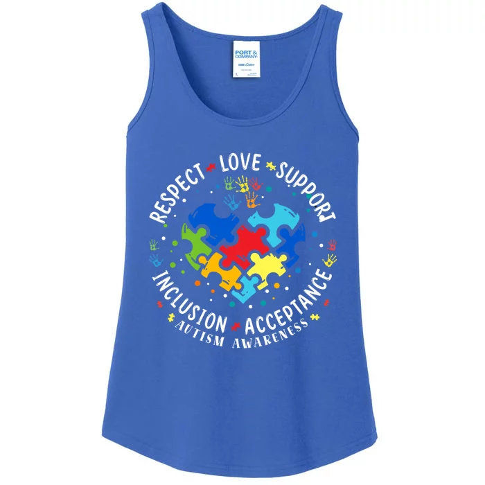 Autism Awareness Respect Love Support Autism Gift Ladies Essential Tank