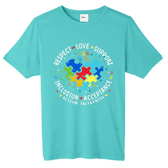 Autism Awareness Respect Love Support Autism Gift ChromaSoft Performance T-Shirt