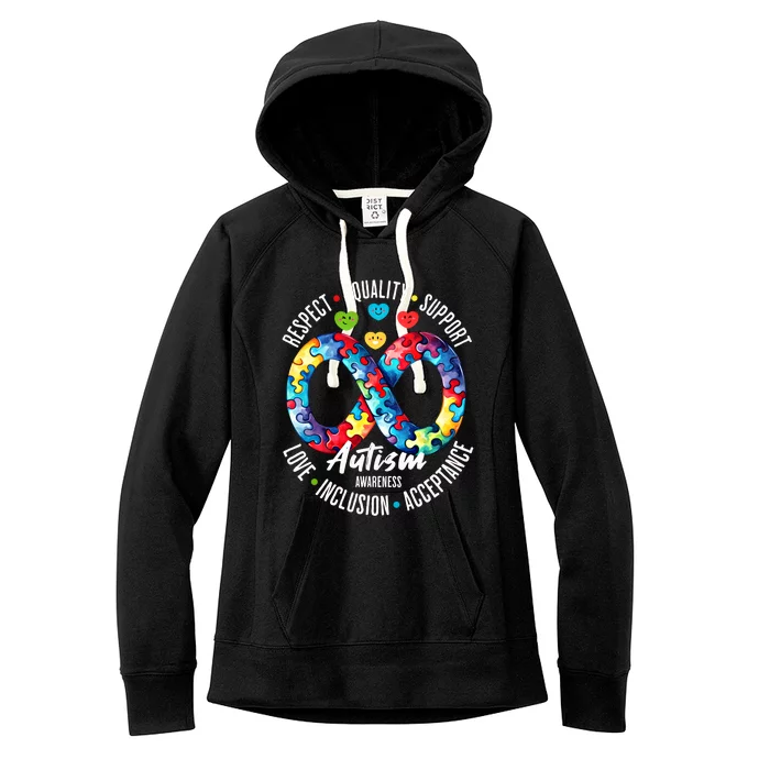 Autism Awareness Respect Equality Support Gift Women's Fleece Hoodie