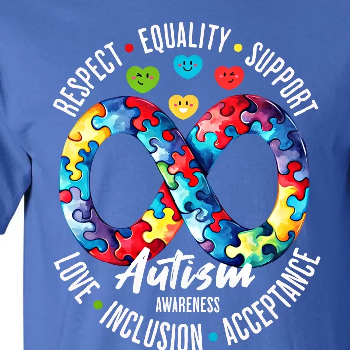 Autism Awareness Respect Equality Support Gift Tall T-Shirt