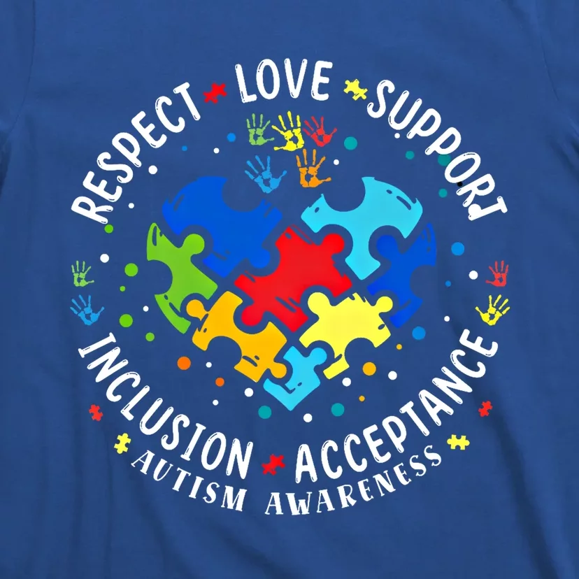 Autism Awareness Respect Love Support Autism Meaningful Gift T-Shirt