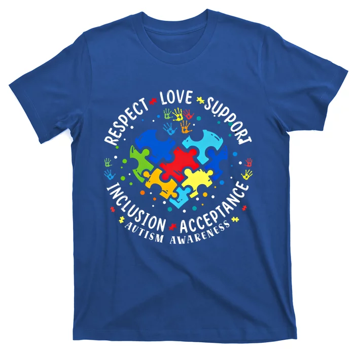 Autism Awareness Respect Love Support Autism Meaningful Gift T-Shirt