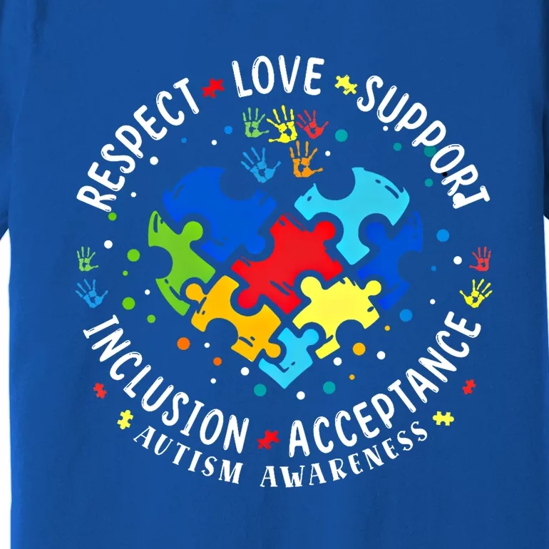 Autism Awareness Respect Love Support Autism Meaningful Gift Premium T-Shirt