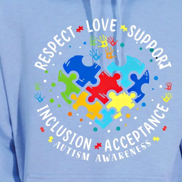 Autism Awareness Respect Love Support Autism Meaningful Gift Unisex Surf Hoodie