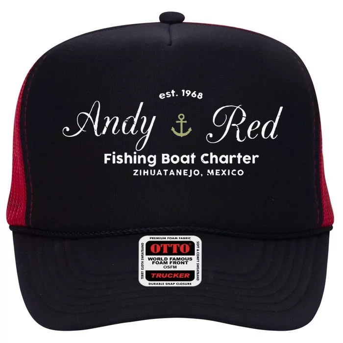 Andy And Red Fishing Charter Zihuatanejo High Crown Mesh Trucker Hat