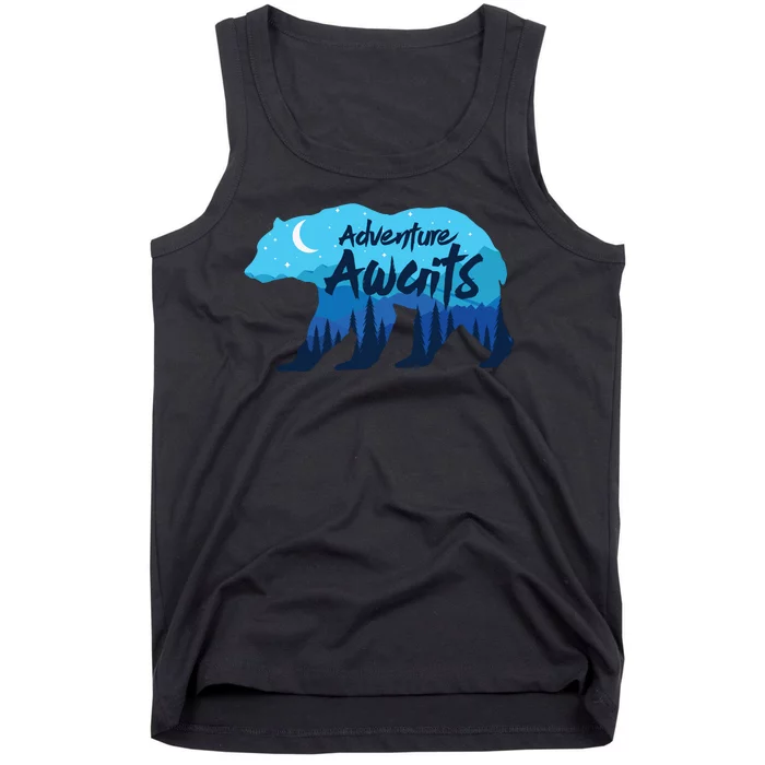 Adventure Awaits Retro Summer Camping Tank Top