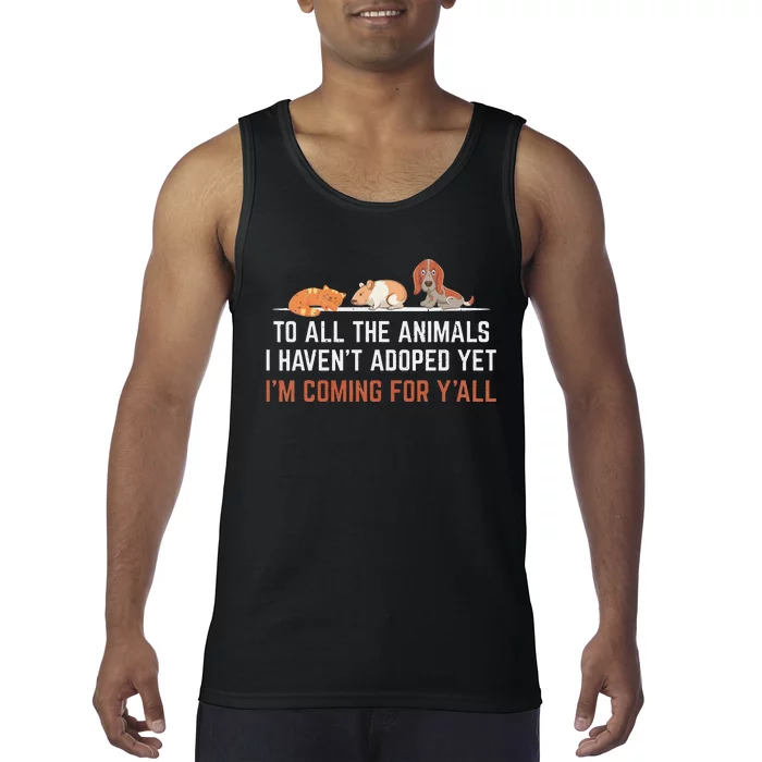 Animal Adoption Rescue Save Love Adopt Cat Dog Volunteer Fun Tank Top